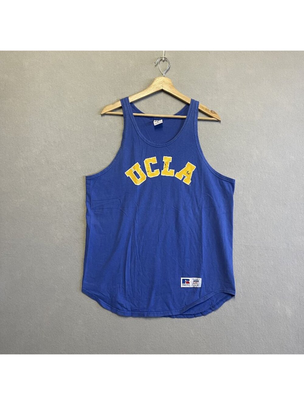 Vintage Russell Athletic UCLA Blue Tank Top XL Cotton Made In USA